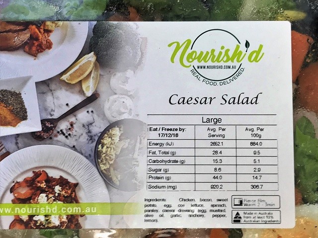 Caesar Salad label