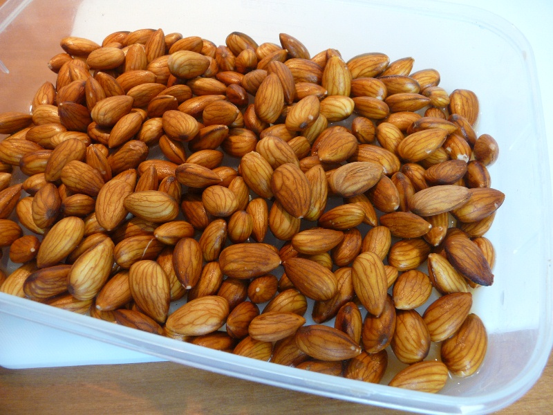 Almonds soaking