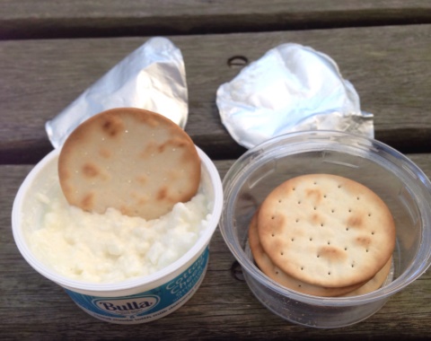Bulla Cottage Cheese snackpack opened