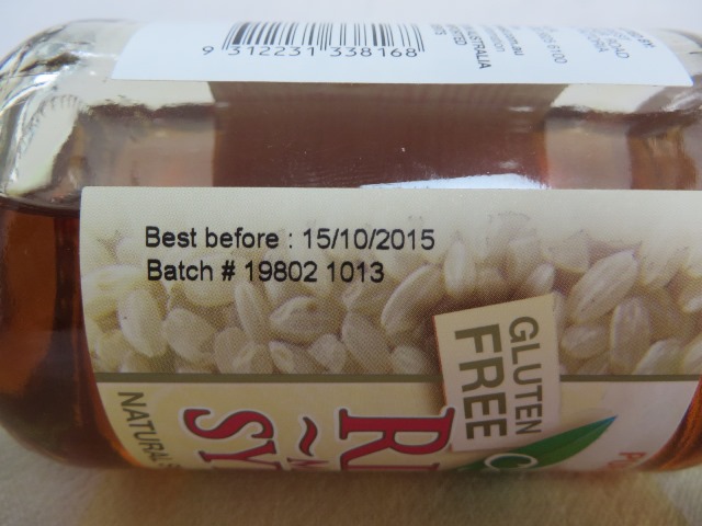 Label BB Rice Syrup