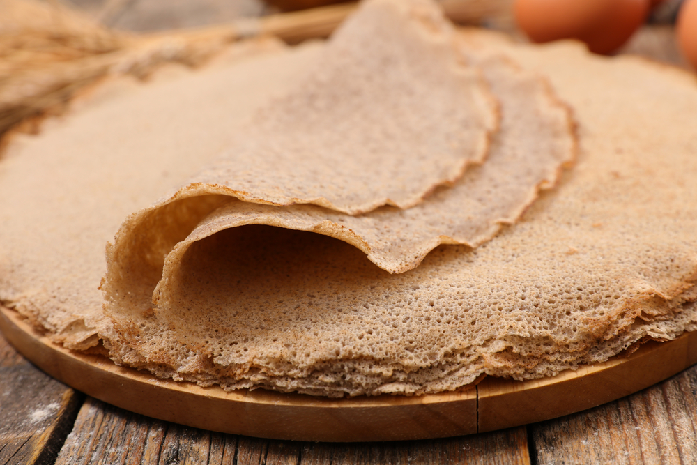 buckwheat thin pancakes with ingredient