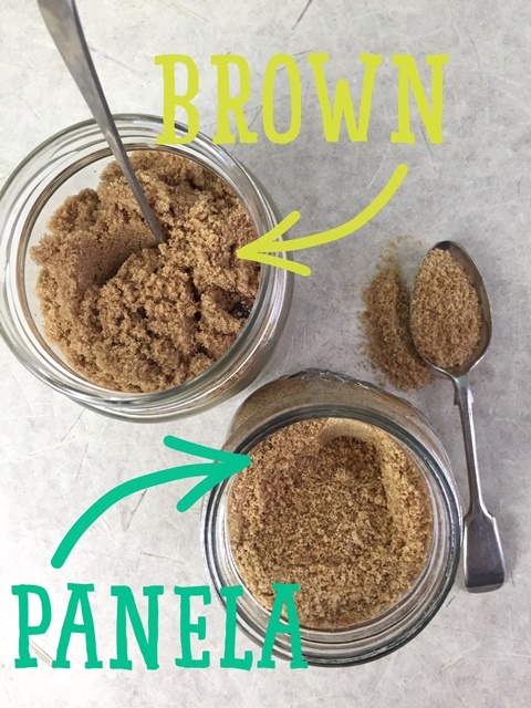 Panela vs brown sugar titled