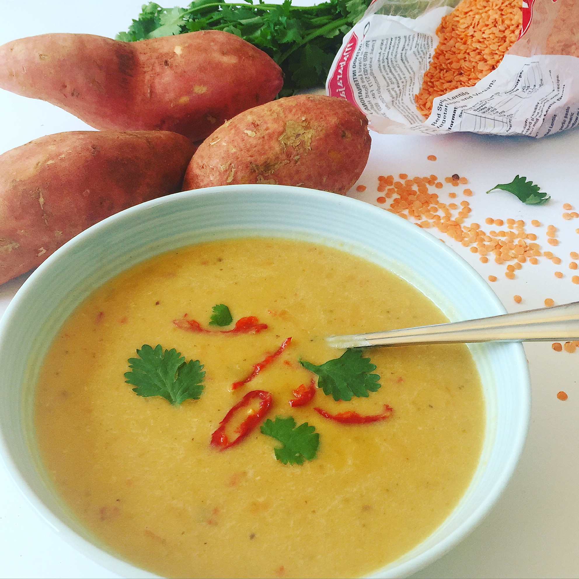 Red Lentil Coconut soup 