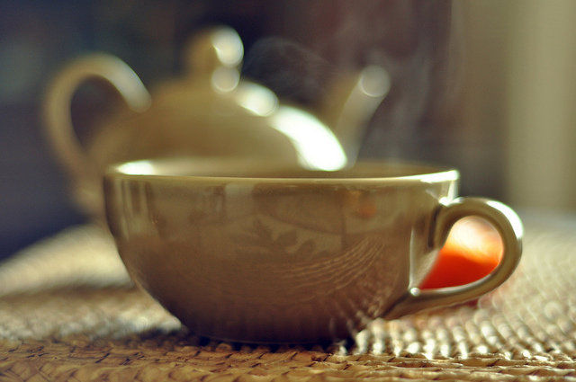 Tea beige cup