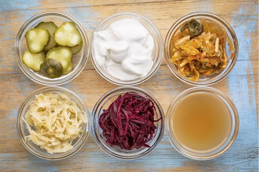 [Pic of jars of fermented foods]