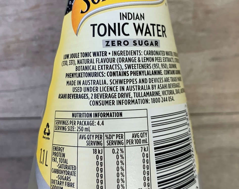 Scwheppes Zero Sugar Tonicwater Lspe