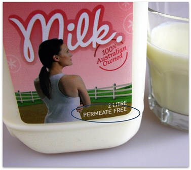 Permeate-free milk