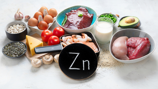 Foods High in Zinc for lowers cholesterol; reproduce health, boosts immune system. Healthy diet concept. 