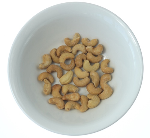 Snacks on white final cashews