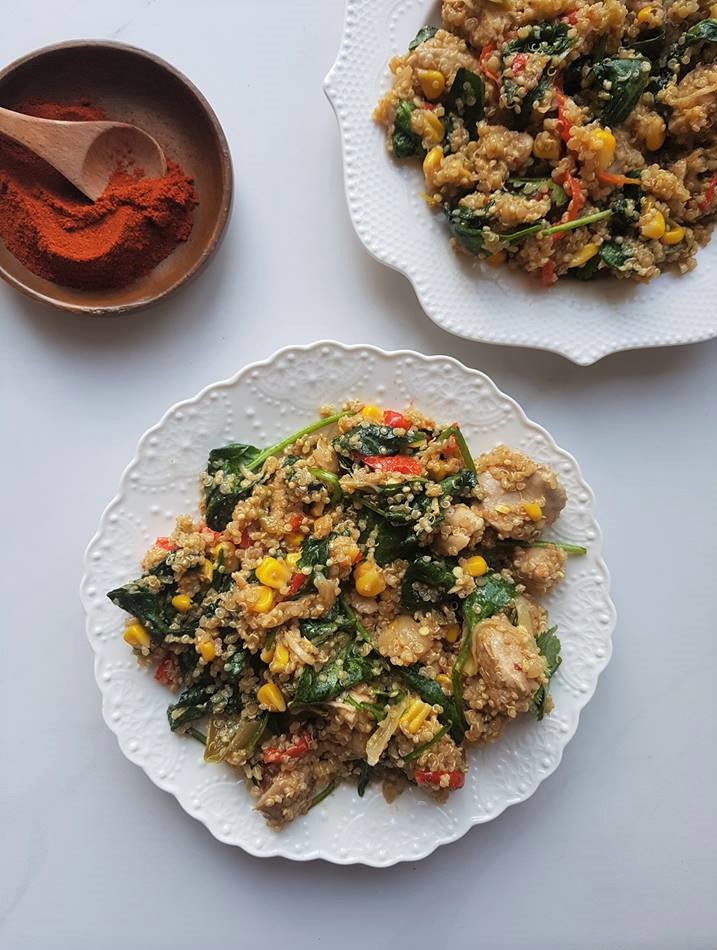 Oven Baked Chicken and Quinoa - Catherine Saxelby's Foodwatch